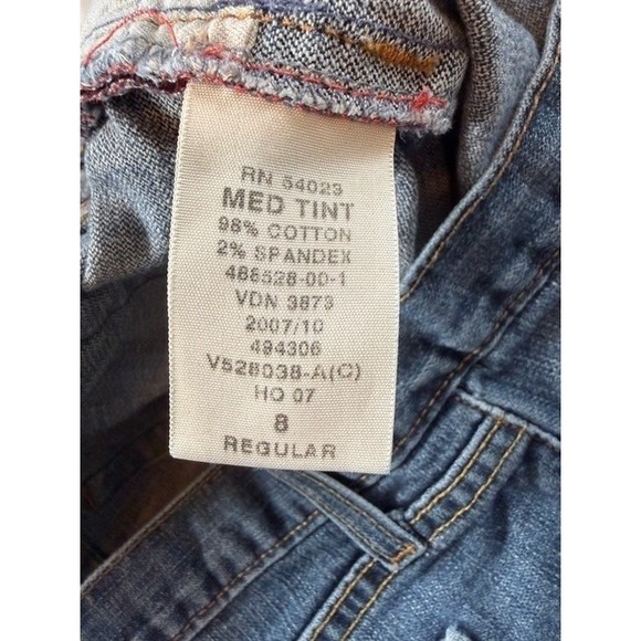 GAP 90's Vintage Long and Lean Bootcut Trouser Jeans Regular Med Tint Stretch 8 - Picture 6 of 7